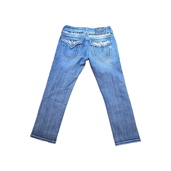 Women's Miss Me Jeans Designed Exclusively for Buckle Capri Size 28 Blue - Picture 5 of 8